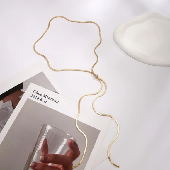 Long Tasseled Chest Chain Necklace for Women - Picture 2 of 3